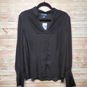 Venezia women's black Silk blouse